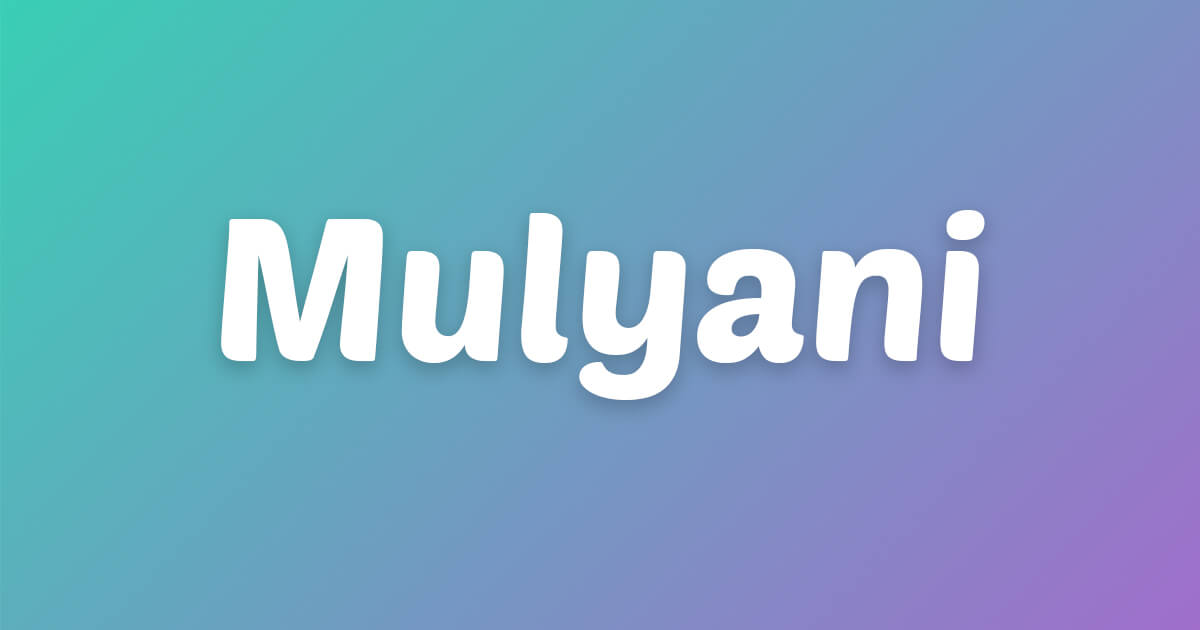 Lagu ulang tahun Mulyani Lagu ulang tahun Mulyani